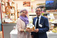 Auf der Grünen Woche mit dem Bürgermeister von Nuthe-Urstromtal Stefan Scheddin (Foto: Frank Donati)